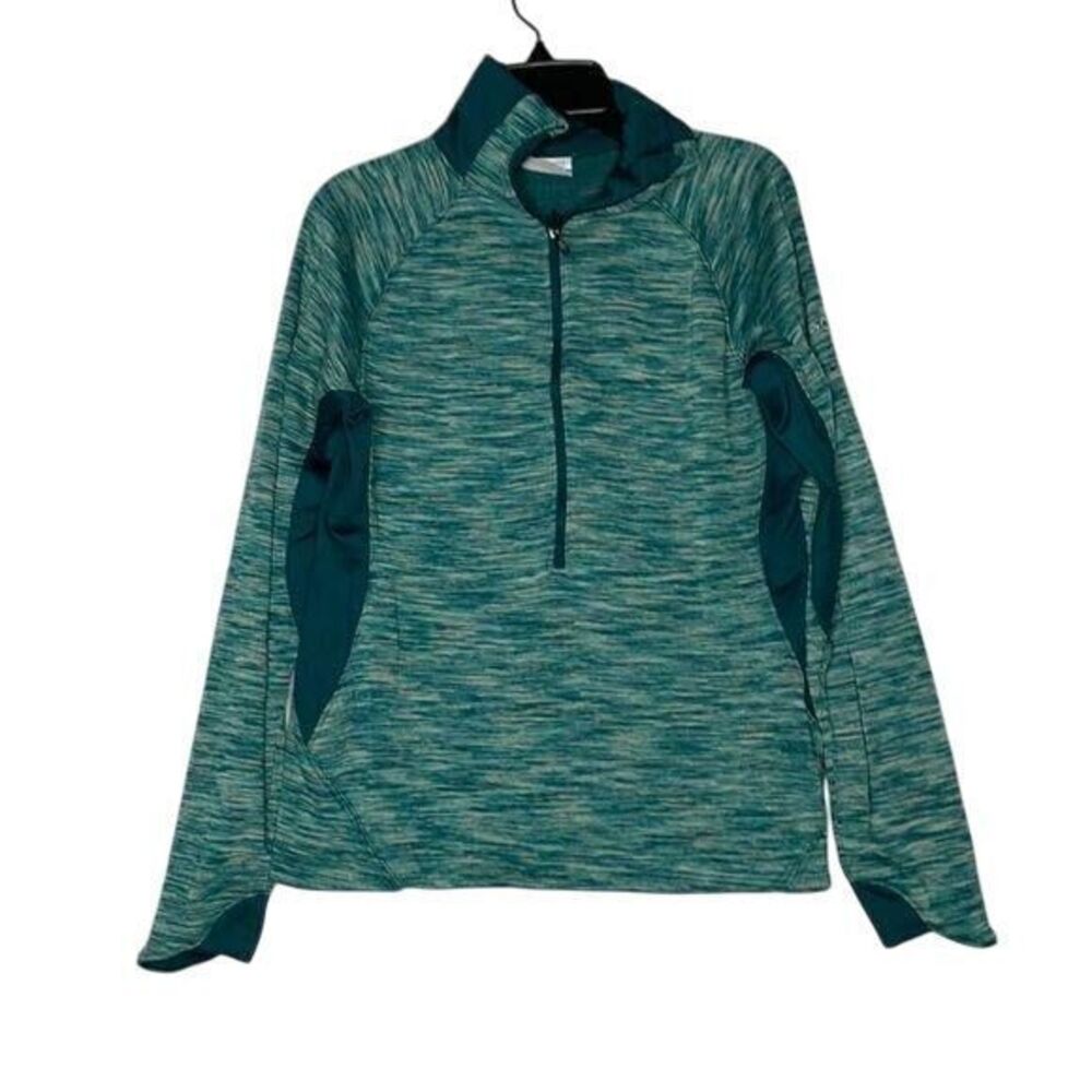 Columbia women's quarter zip sweater Size Small green